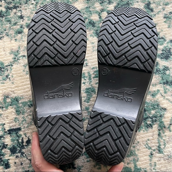 DANSKO Brown Bronze Patent 
Leather Clogs Professional Comfort Shoe Size 36 - Picture 7 of 9